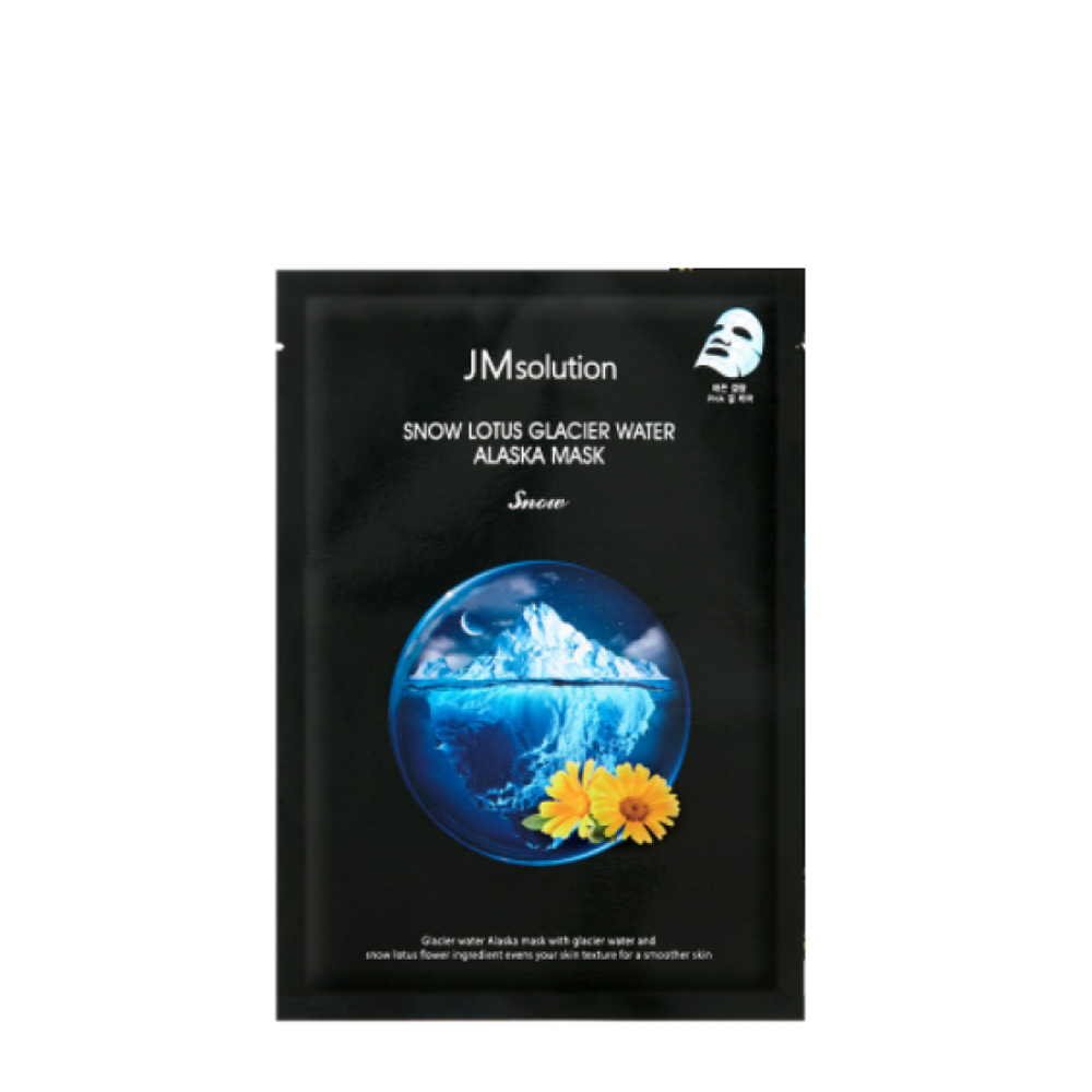 Mặt Nạ Giấy Thanh Lọc Làm Sáng Da Jmsolution Snow Lotus Glacier Water Alaska Mask 30Ml