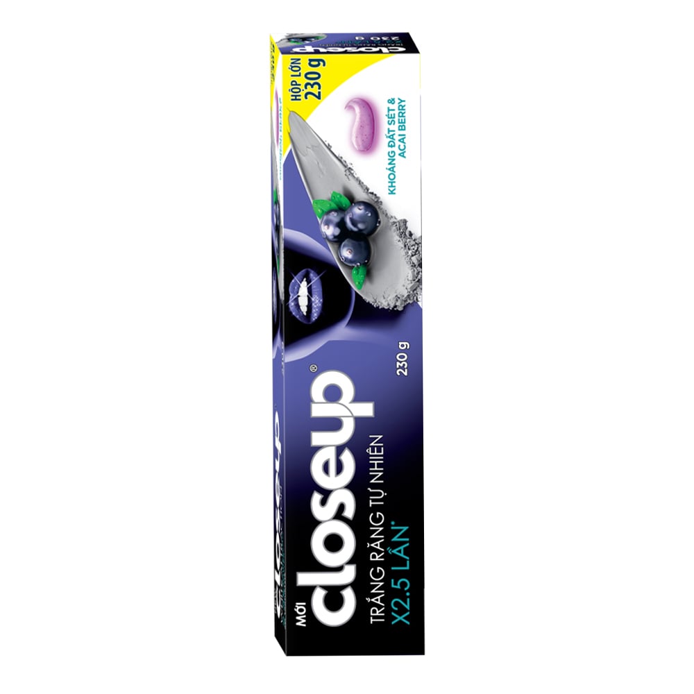 Kem Đánh Răng Khoáng Đất Sét Và Acai Berry Close Up Clay & Acai Berry 230G
