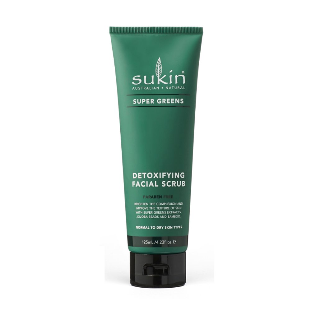 Kem Làm Sạch Tế Bào Chết Sáng Da Sukin Super Greens Detoxifying Facial Scrub 125Ml