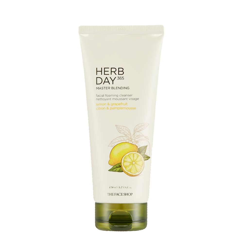 Sữa Rửa Mặt Tạo Bọt Thefaceshop Herb Day 365 Master Blending Facial Foaming Cleanser Lemon & Grapefruit 170Ml