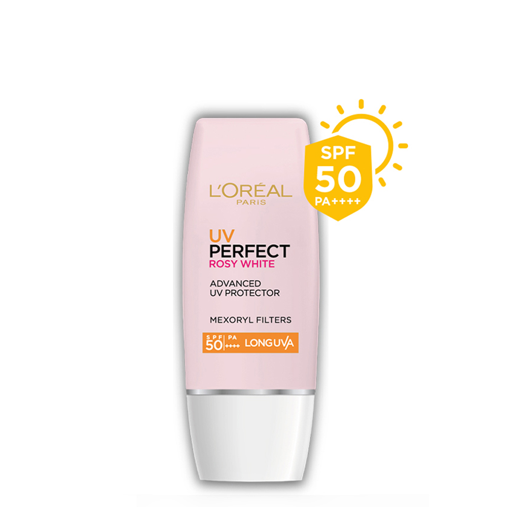 Kem Chống Nắng Sáng Da L’oreal Uv Perfect Rosy White Spf50 Pa++++ 30Ml