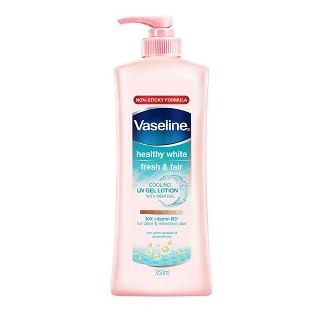 Gel Dưỡng Thể Dịu Mát & Trắng Da Vaseline Healthy White Fresh & Fair 350Ml [Không Đổi Trả, Hsd Từ Tháng 10/2022 Đến Tháng 12/2022]
