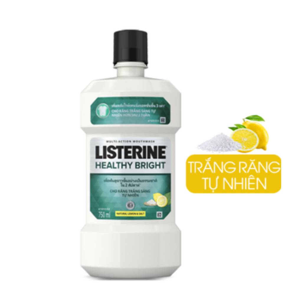 Nước Súc Miệng Giúp Răng Trắng Sáng Listerine Healthy Bright