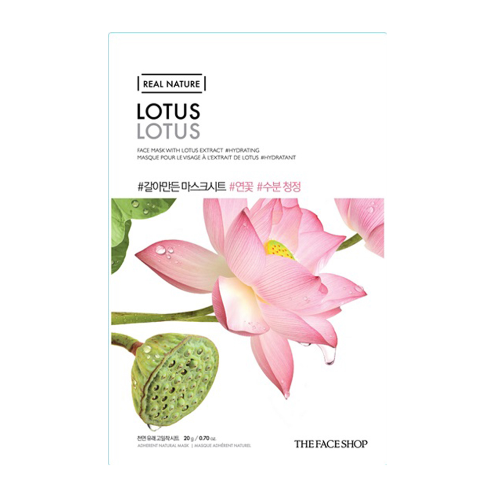 Mặt Nạ Cấp Nước Sáng Hồng Da Thefaceshop Real Nature Lotus 20G (Gz)
