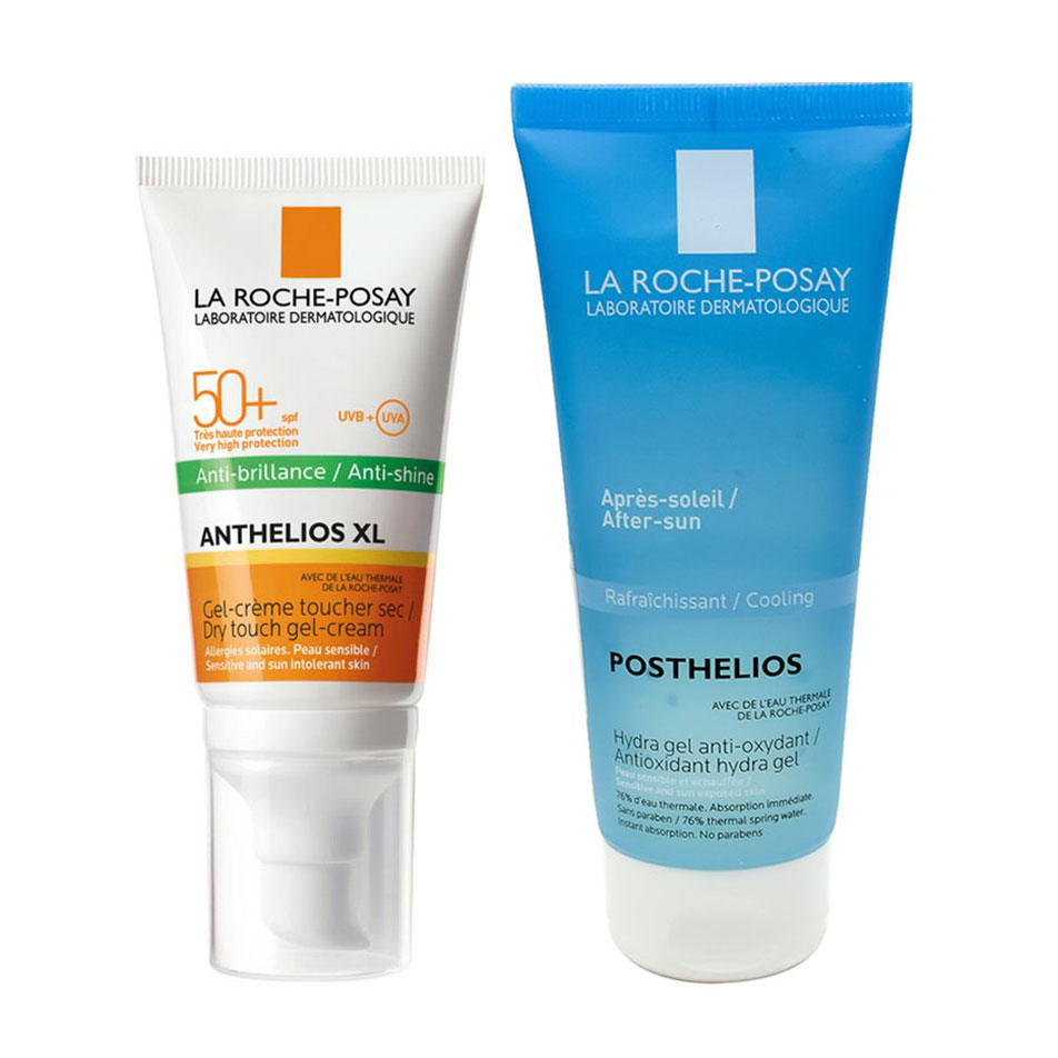 Combo Kem Chống Nắng Da Dầu Anthelios Xl Dry Touch Spf50 & Posthelios Cooling100Ml