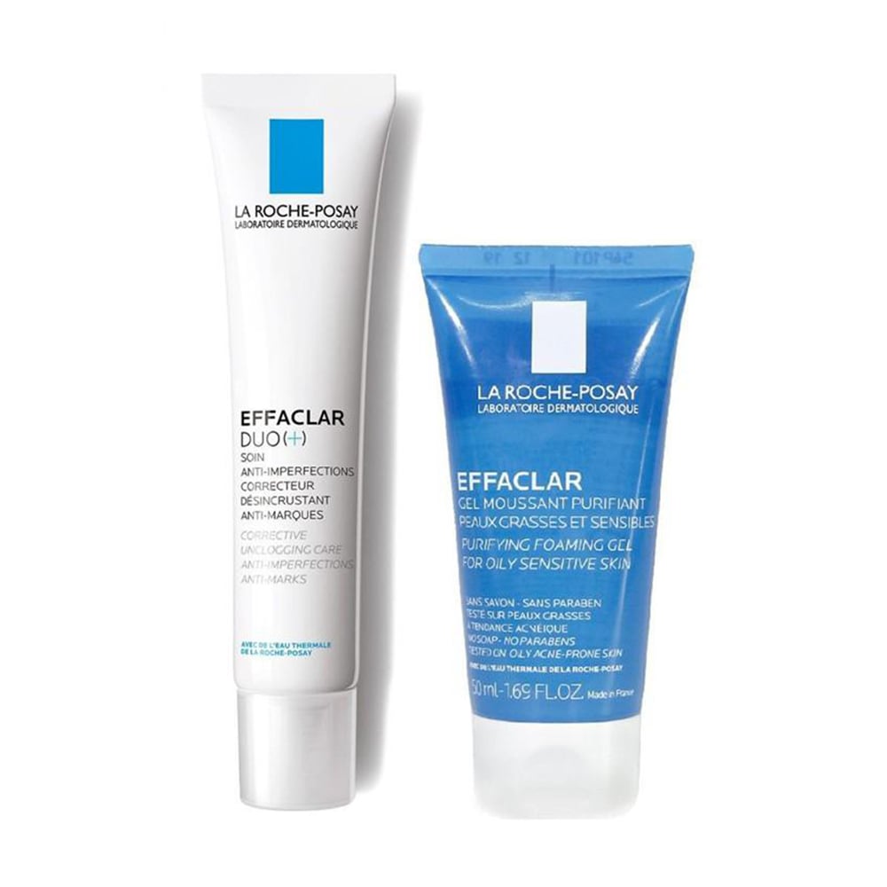 Combo Làm Sạch Và Dưỡng Da Giảm Mụn La Roche - Posay (Kem Effaclar Duo 40Ml + Sữa Rửa Mặt Efaclar Gel 50Ml)