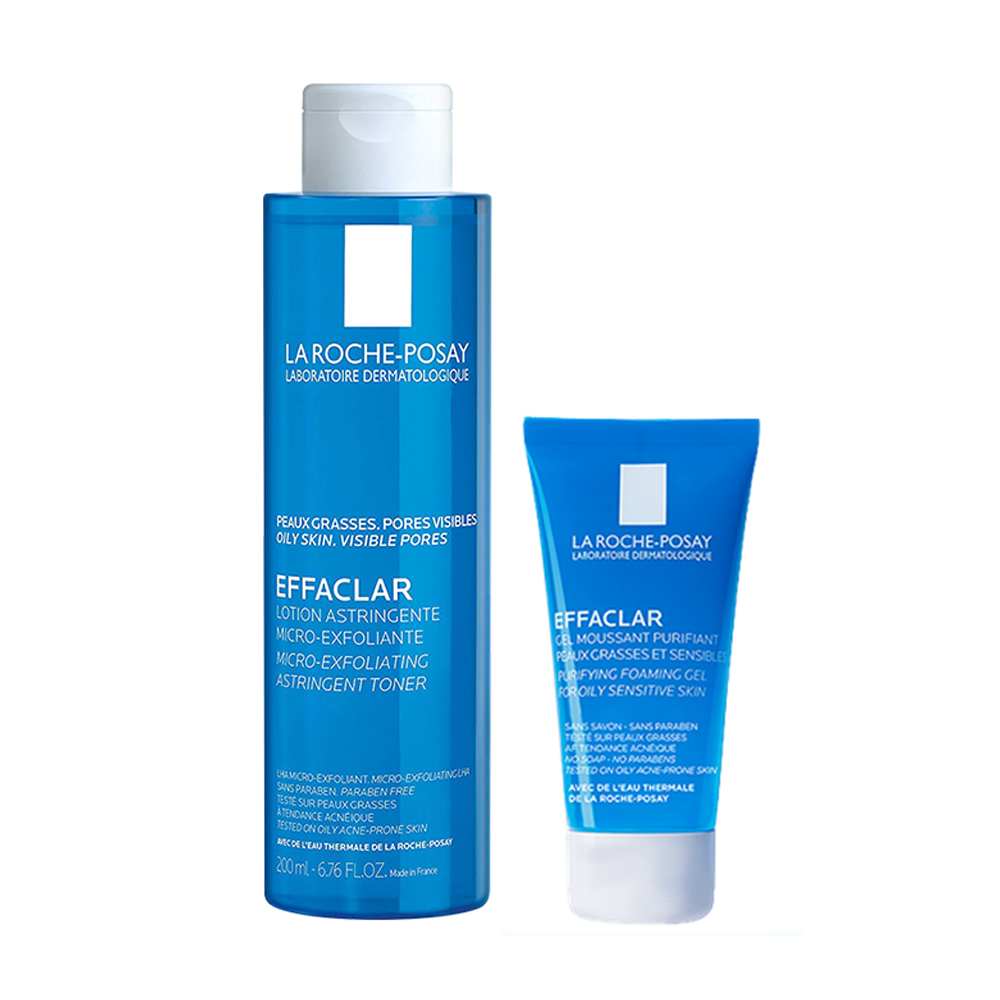 Bộ Đôi Làm Sạch Sâu Và Cân Bằng Da Dầu Mụn La Roche - Posay Effaclar