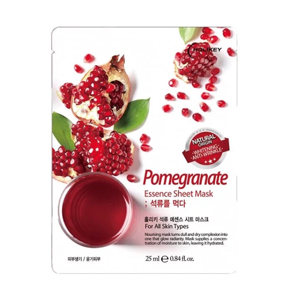Mặt Nạ Lựu Tăng Đàn Hồi Làm Sáng Da Holikey Pomegranate Essence Sheet Mask 25Ml