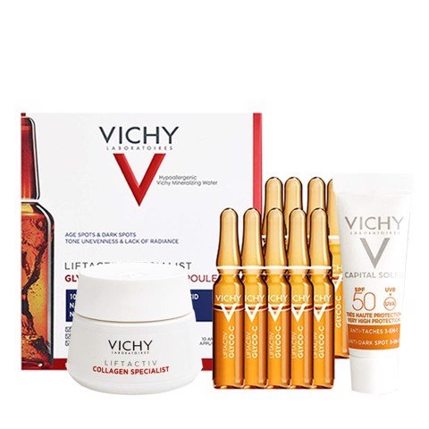 Bộ Tinh Chất Dưỡng Sáng Da, Mờ Thâm Nám Vichy Liftactiv Ampoule Glyco - C (3Pc)