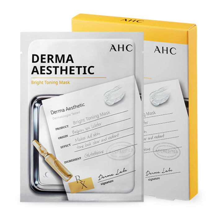 Mặt Nạ Giấy Làm Sáng Da Ahc Derma Aesthetic Bright Toning Mask 25G