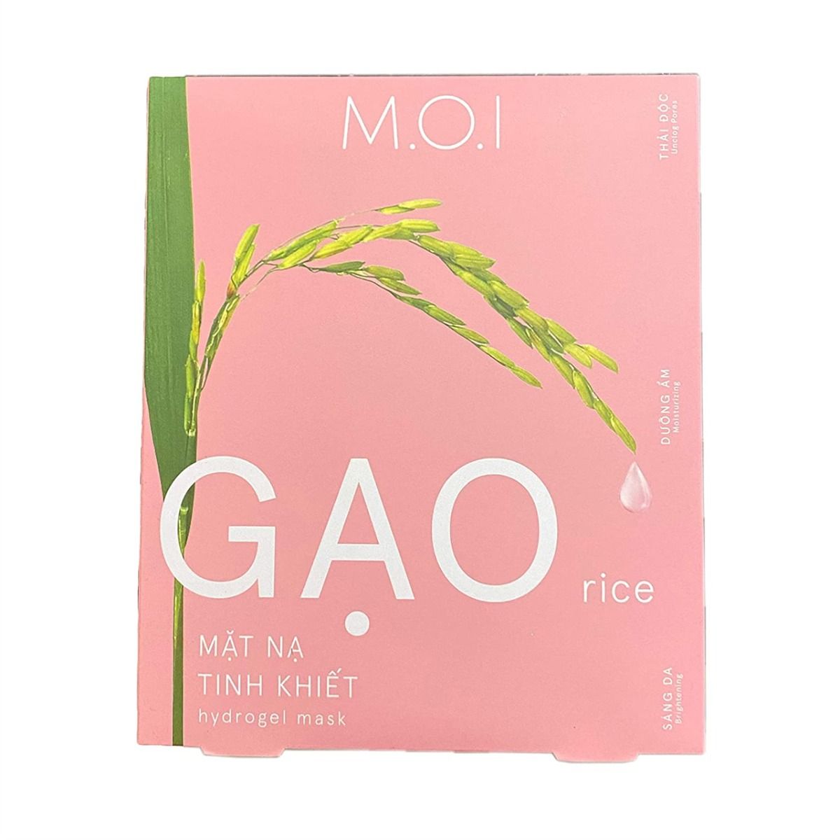 Mặt Nạ Gạo Tinh Khiết M.o.i Rice Hydrogel Mask 28G (3Pcs)