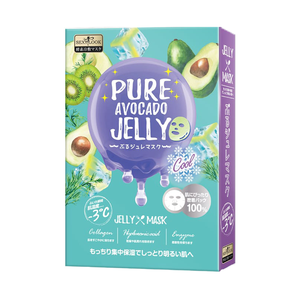 Mặt Nạ Dạng Thạch Làm Dịu Mụn, Thu Nhỏ Lỗ Chân Lông Sexylook Pure Avocado Cooling Cool Jelly (3Pc)