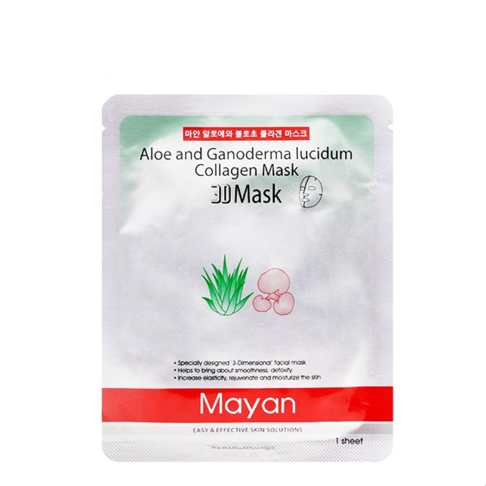 Mặt Nạ Giấy Cấp Ẩm Mayan Aloe And Ganoderma Lucidum Collagen Mask 25G