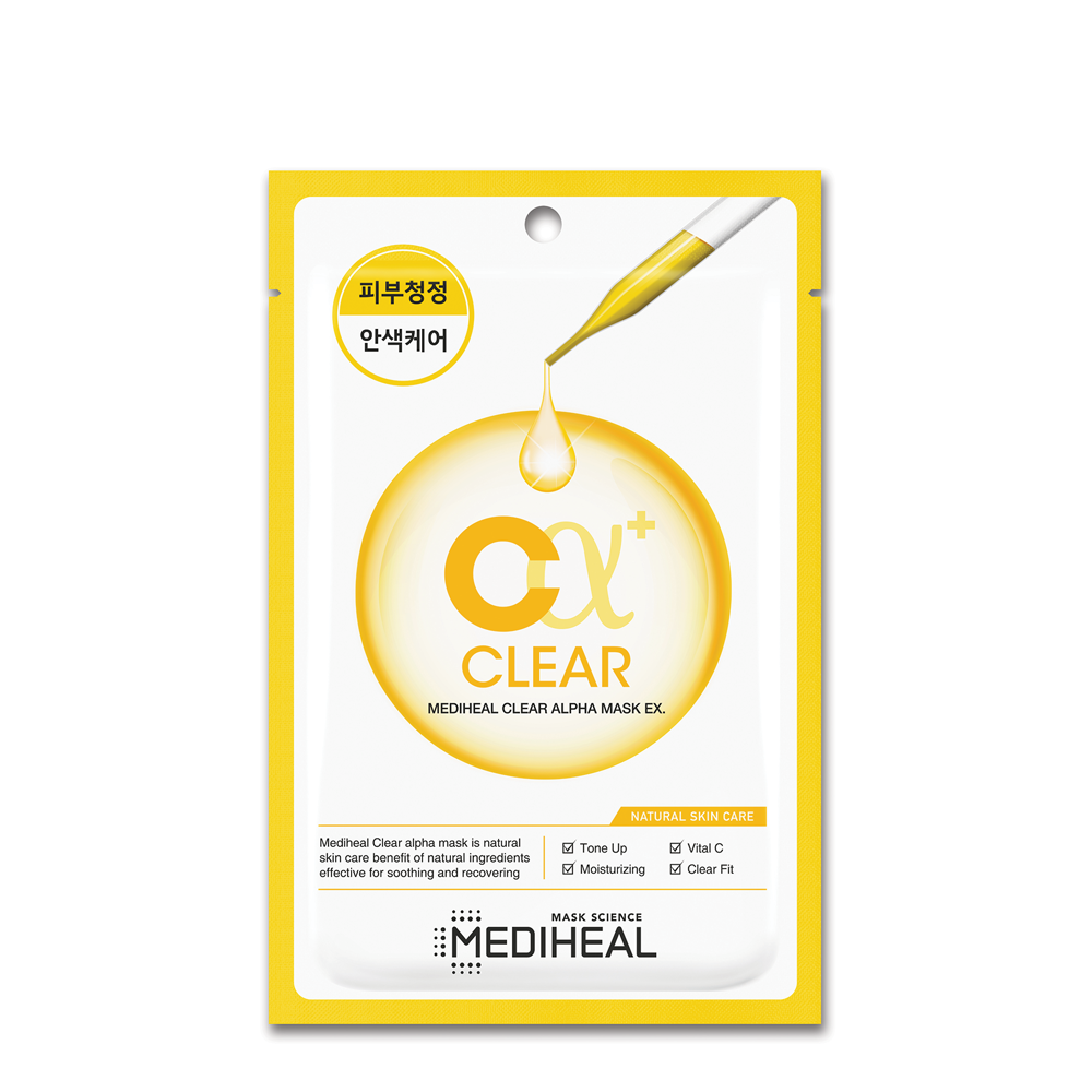 Mặt Nạ Làm Sạch, Sáng Mịn Da Mediheal Clear Alpha Mask Ex 23Ml