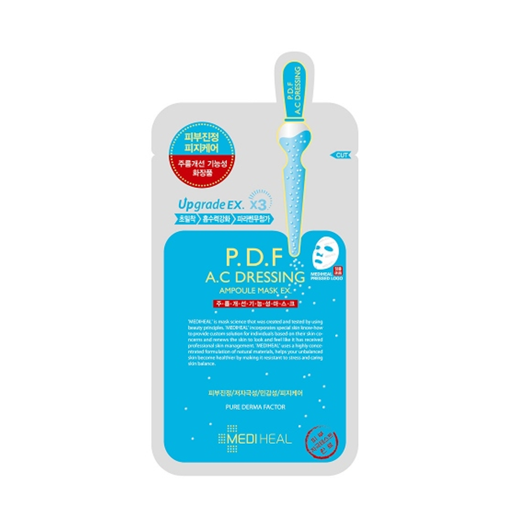Mặt Nạ Làm Dịu Dành Cho Da Mụn Mediheal P.d.f Ac - Dressing Ampoule Mask Ex. 25Ml