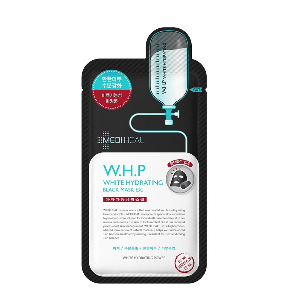 Mặt Nạ Than Hoạt Tính Làm Sáng Da Mediheal W.h.p White Hydrating Black Mask Ex. 25Ml
