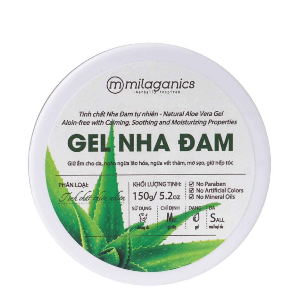 Gel Nha Đam Cấp Ẩm Milaganics Gel Aloe 150G