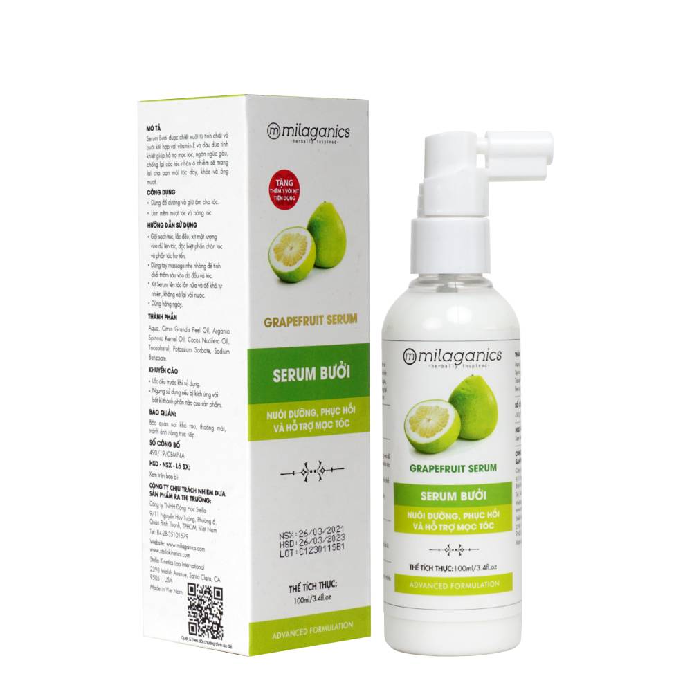 Tinh Chất Bưởi Kích Thích Mọc Tóc Milaganics Serum Pomelo