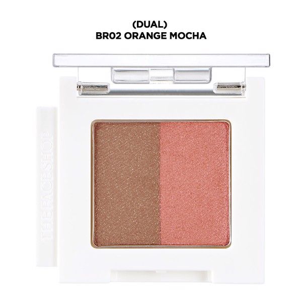 Màu Mắt Trang Điểm Mono Cube Eyeshadow (Dual) Br02 Orange Mocha