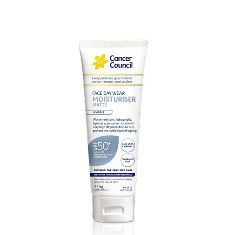 Kem Chống Nắng Dưỡng Ẩm Cancer Council Face Day Wear Moisturizer Matte 75Ml