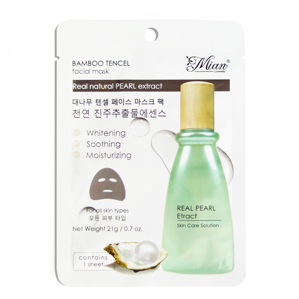 Mặt Nạ Ngọc Trai Làm Sáng Da Mian Bamboo Tencel Mask Pearl 21G