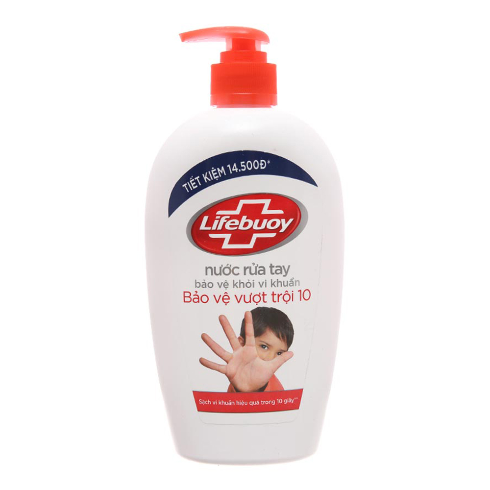 Nước Rửa Tay Bảo Vệ Vượt Trội 10 Lifebuoy Liquid Hand Soap Total