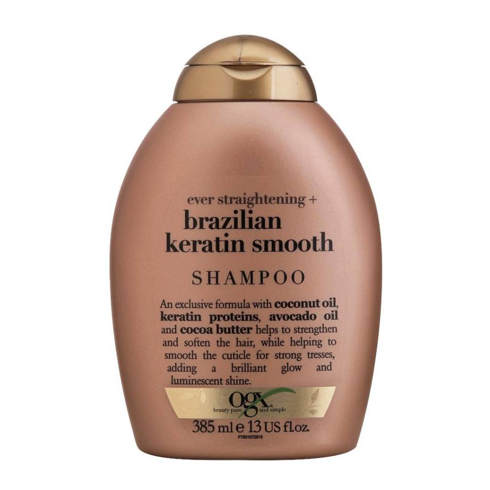 Dầu Gội Vào Nếp Suôn Mượt Ogx Brazilian Keratin Therapy Shampoo 385Ml
