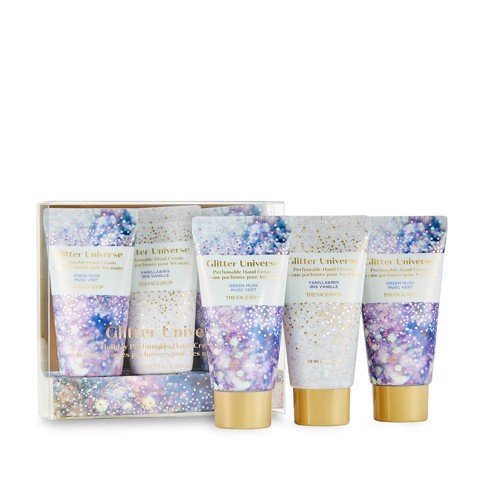 [Limited Edition] Bộ Kem Dưỡng Da Tay Thefaceshop Glitter Universe Holiday Perfumable Hand Cream Trio (3Pc)