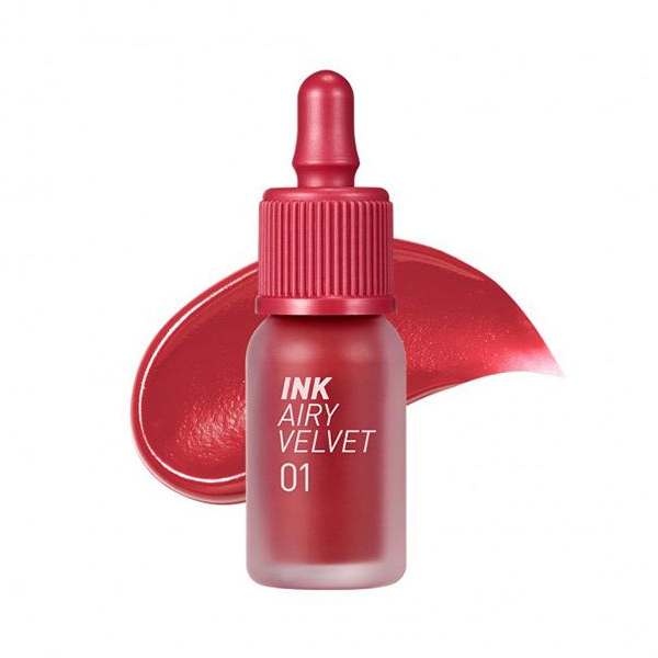 [New 2019] Son Kem Lì Peripera Ink Airy Velvet - 001 Hotspot Red