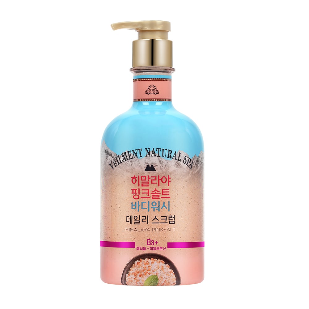 Sữa Tắm Tẩy Tế Bào Chết Có Hạt On The Body Veilment Natural Spa Himalaya Pinksalt Scrub Body Wash 600G