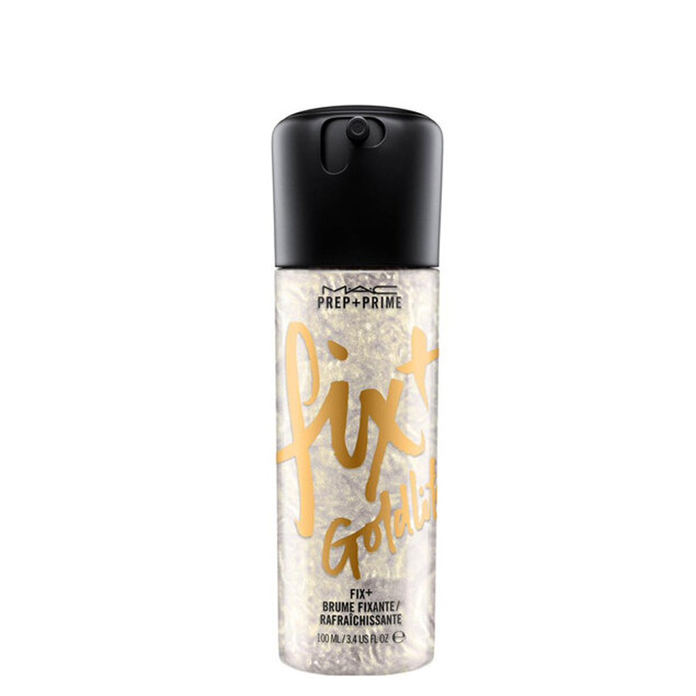 Xịt Khoáng Khóa Lớp Trang Điểm Có Ánh Nhũ Mac Prep + Prime Fix+ Goldlite 100Ml
