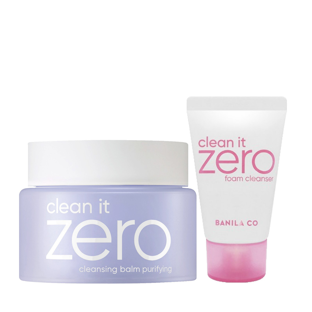 Bộ Sản Phẩm Tẩy Trang Làm Sạch Cho Da Nhạy Cảm Banila Co Clean It Zero Cleansing Balm & Foam Cleanser Gift Set Purifying