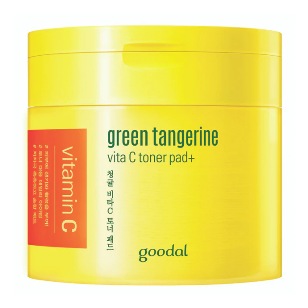 Miếng Bông Tinh Chất Tẩy Tế Bào Chết Goodal Green Tangerine Vita C Toner Pad Plus Double Edition (70Pcs)