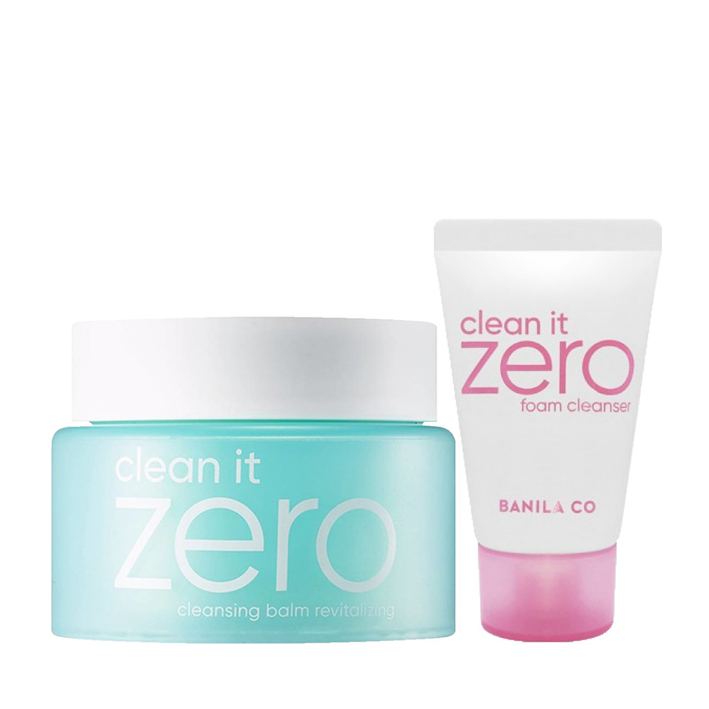Bộ Sản Phẩm Tẩy Trang Làm Sạch Sáng Da Banila Co Clean It Zero Cleansing Balm & Foam Cleanser Gift Set Revitalizing