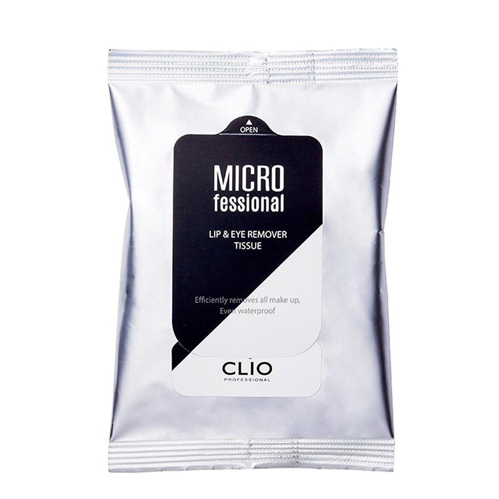 Khăn Giấy Tẩy Trang Mắt Môi Clio Micro - Fessional Lip & Eye Remover Tissue (30Sheet) [Không Đổi Trả, Hsd Từ Tháng 10/2022 Đến Tháng 12/2022]