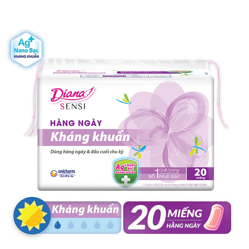 Băng Vệ Sinh Hằng Ngày Diana Daily Sensi Kháng Khuẩn
