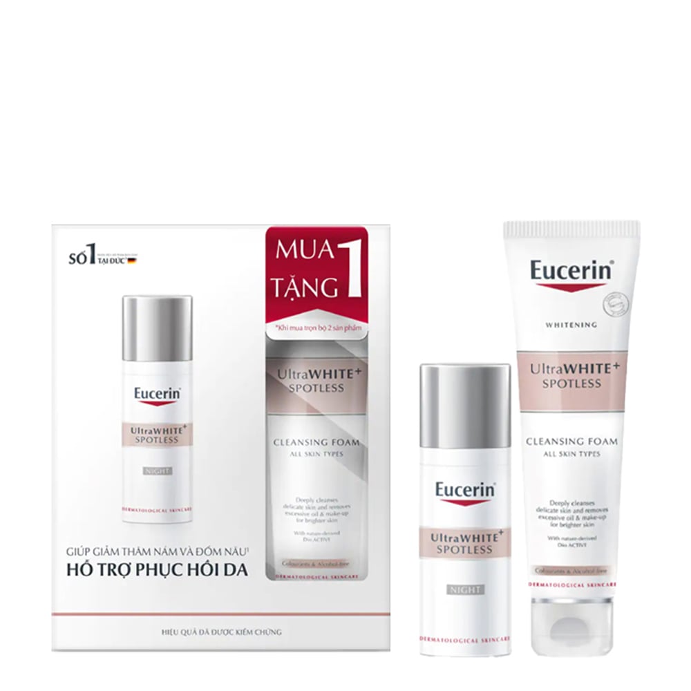 Bộ Kem Dưỡng Sáng Da Ban Đêm Eucerin Ultrawhite+ Spotless Night Fluid