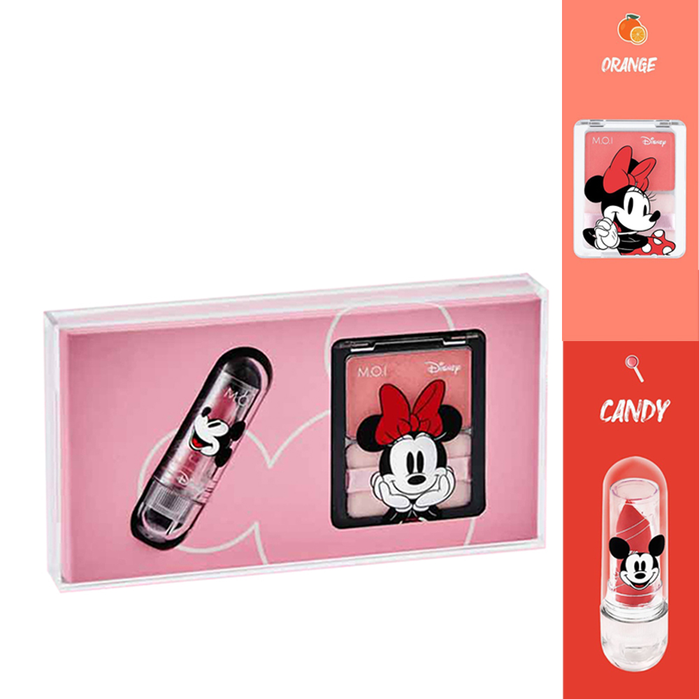 Set Son Dưỡng Môi Có Màu M.o.i Magic Lips #2 Và Phấn Má Hồng M.o.i Glowing Cheeks #2 [Kèm Túi Mickey]
