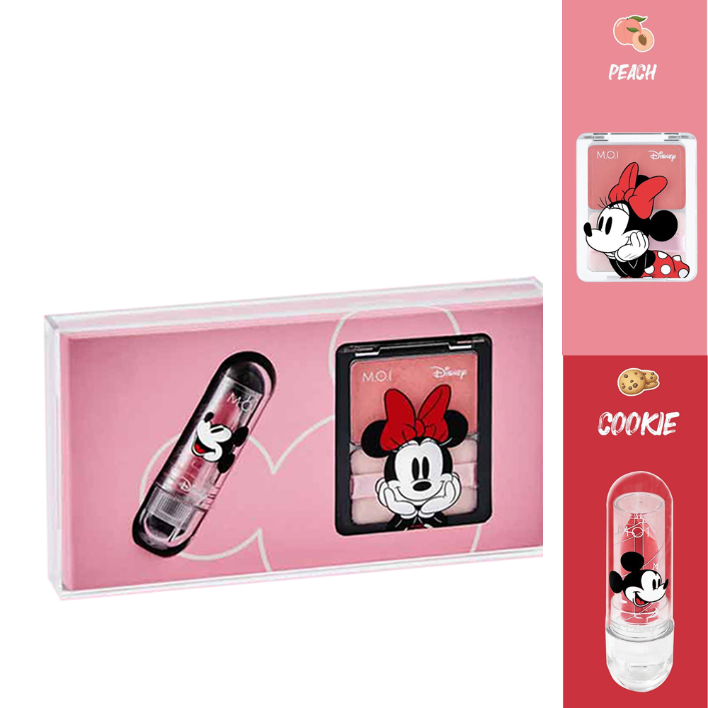 Set Son Dưỡng Môi Có Màu M.o.i Magic Lips #3 Và Phấn Má Hồng M.o.i Glowing Cheeks #3 [Kèm Túi Mickey]