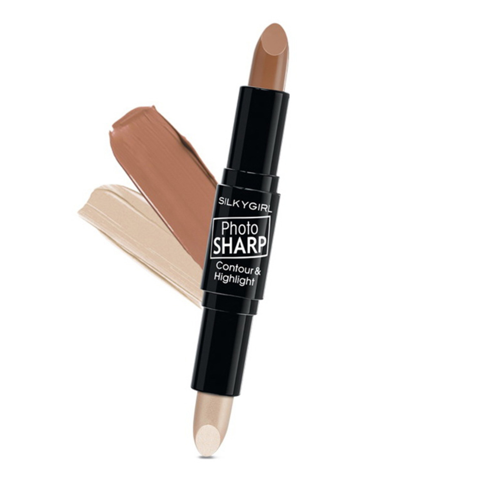 Tạo Khối 2 Đầu Silkygirl Photosharp Contour & Highlighter - 02 Natural Medium 8G
