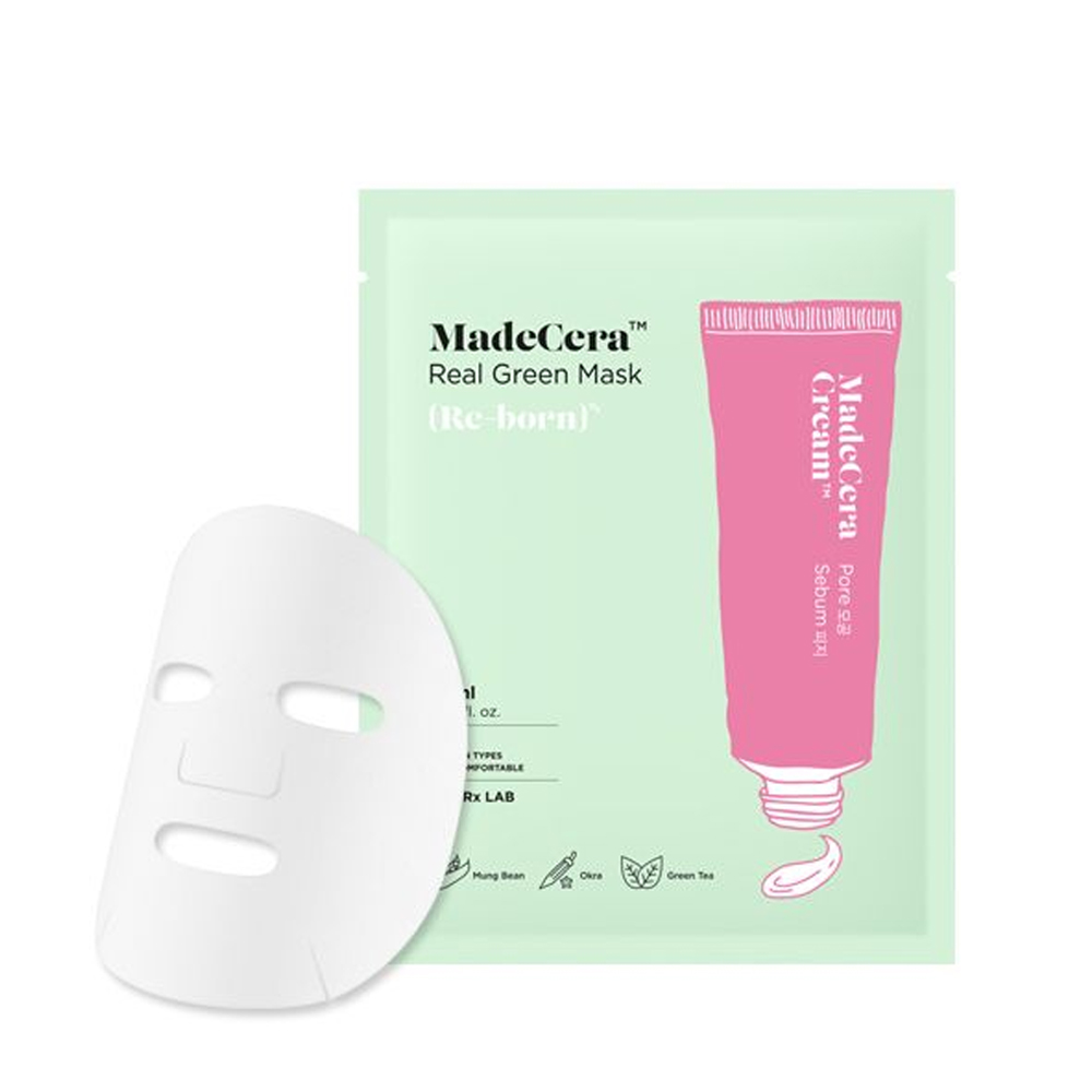 Mặt Nạ Dưỡng Se Khít Lỗ Chân Lông Skinrx Lab Madecera Real Green Mask 20Ml [Không Đổi Trả, Hsd Từ Tháng 10/2022 Đến Tháng 12/2022]