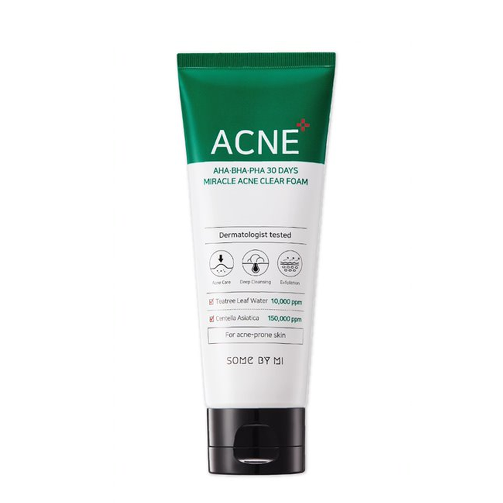 Sữa Rửa Mặt Giảm Mụn Some By Mi Aha - Bha - Pha 30 Days Miracle Acne Clear Foam 100Ml