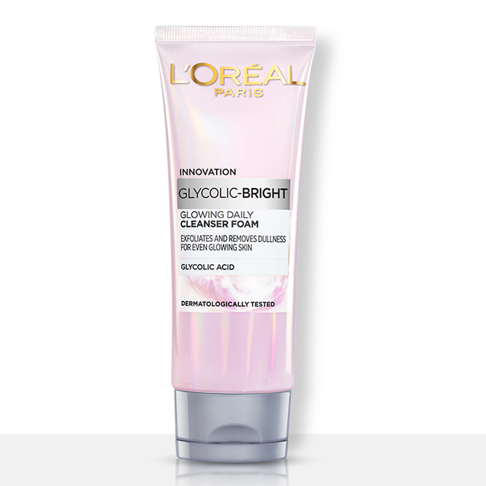 Sữa Rửa Mặt Làm Sáng Da L’oreal Glycolic Bright Glowing Daily Cleanser Foam 100Ml