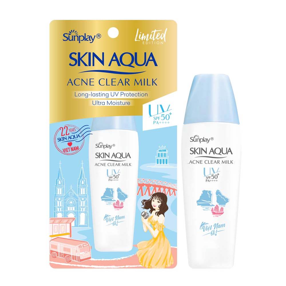 Sữa Chống Nắng Ngừa Mụn Sunplay Skin Aqua Acne Clear Milk 25G