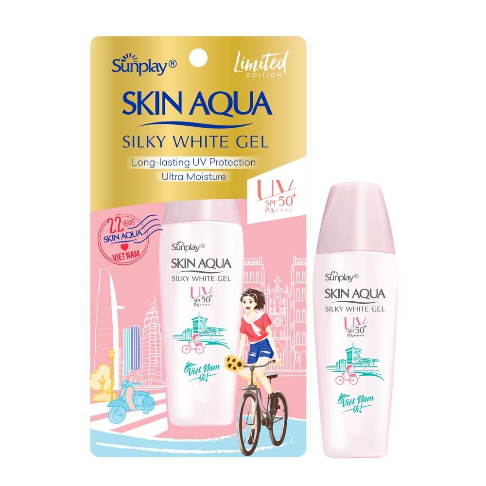 Gel Chống Nắng Dưỡng Da Trắng Mịn Sunplay Skin Aqua Silky White Gel 30G