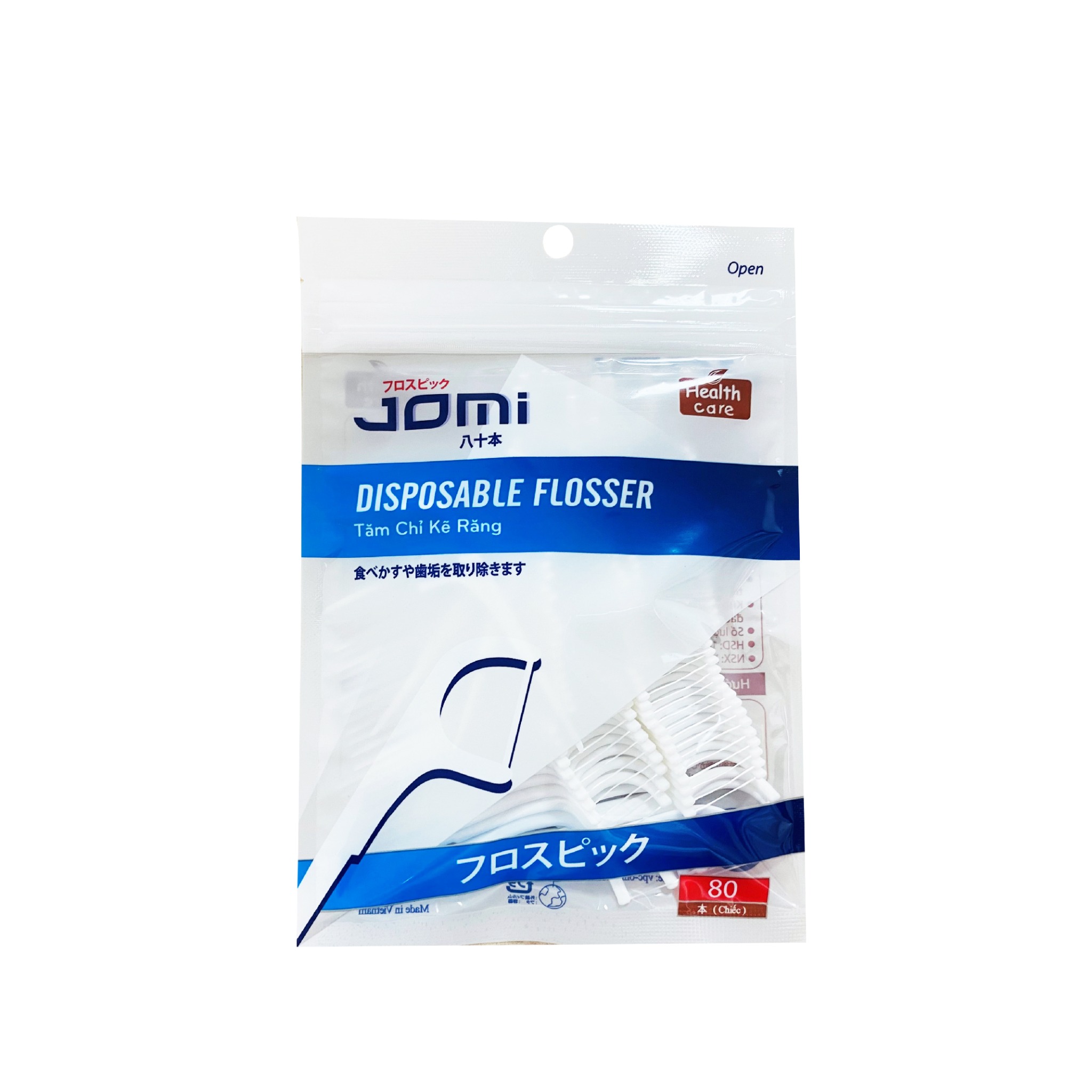 Tăm Chỉ Kẽ Răng Jomi Interdental Toothpick (80 Cây)