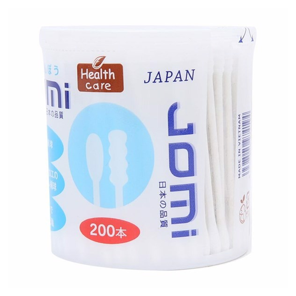 Bông Tăm Kháng Khuẩn Jomi Antibacterial Cotton Swab 200Pcs