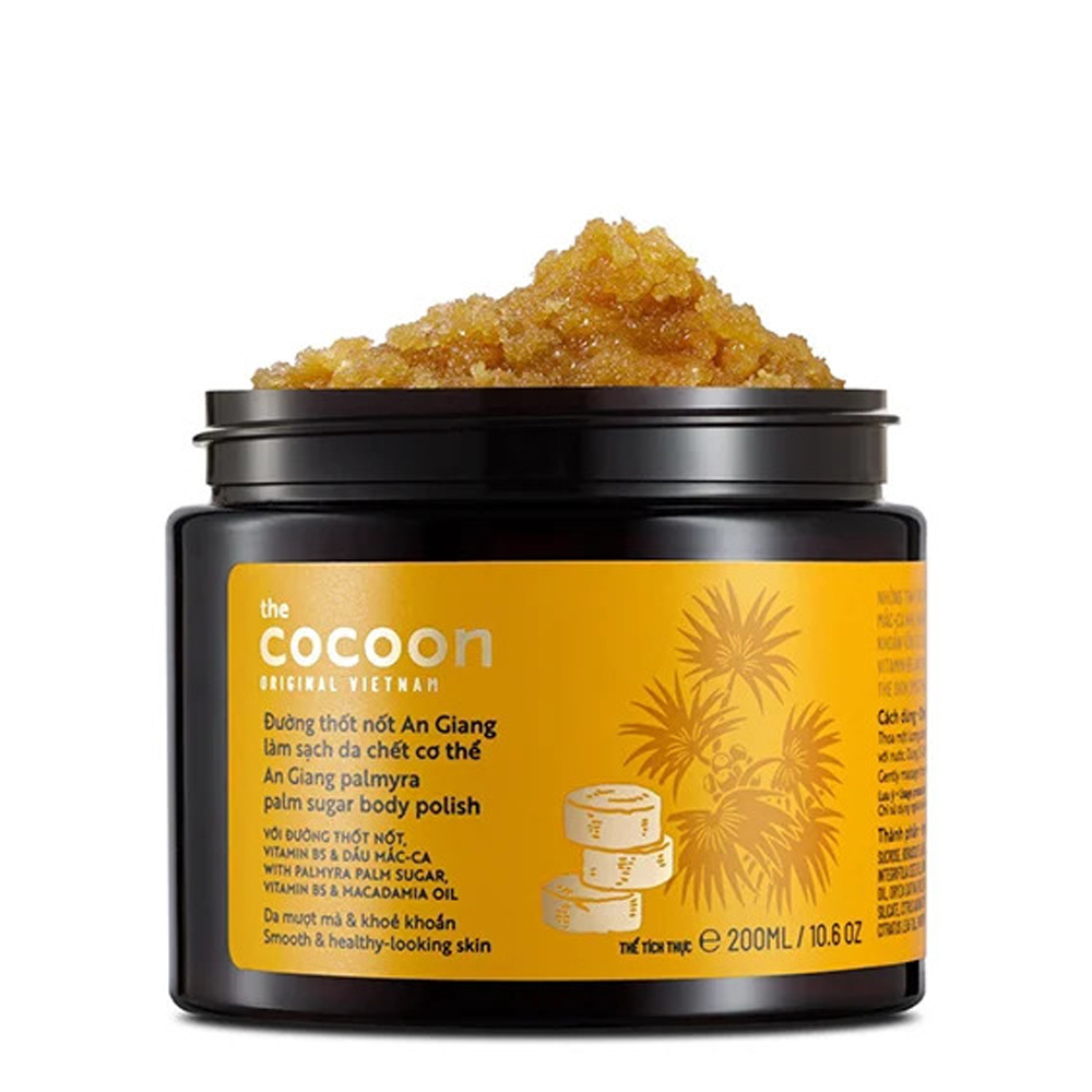 Tẩy Da Chết Toàn Thân Đường Thốt Nốt An Giang Cocoon Palmyra Palm Sugar Body Polish 200Ml