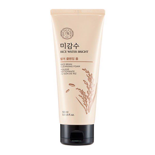 Sữa Rửa Mặt Làm Sáng Da Có Hạt Thefaceshop Rice Water Bright Rice Bran Foaming Cleanser 150Ml