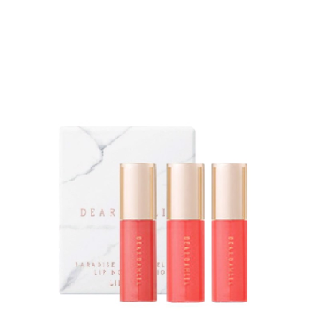 (Gwp) Bộ Son Kem Hiệu Ứng Nhung Mịn Dear Dahlia Paradise Dream Velvet Lip Mousse Mini Trio (Seduction, Bordeaux, October)